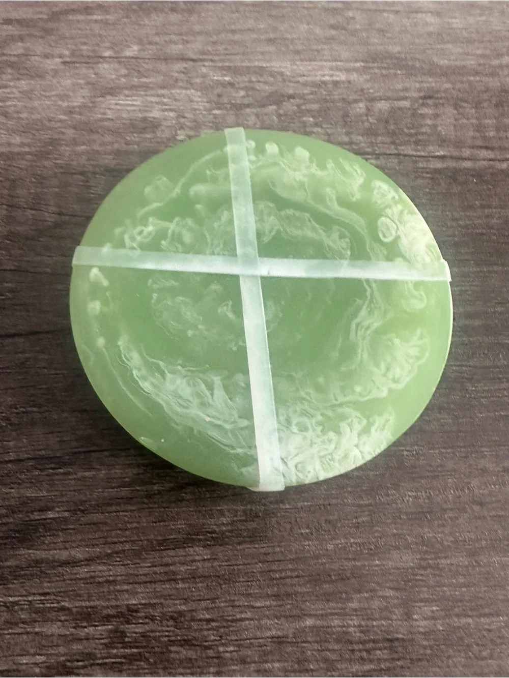 Green marble coasters with white swirling patterns 2 pack #coasters #marble